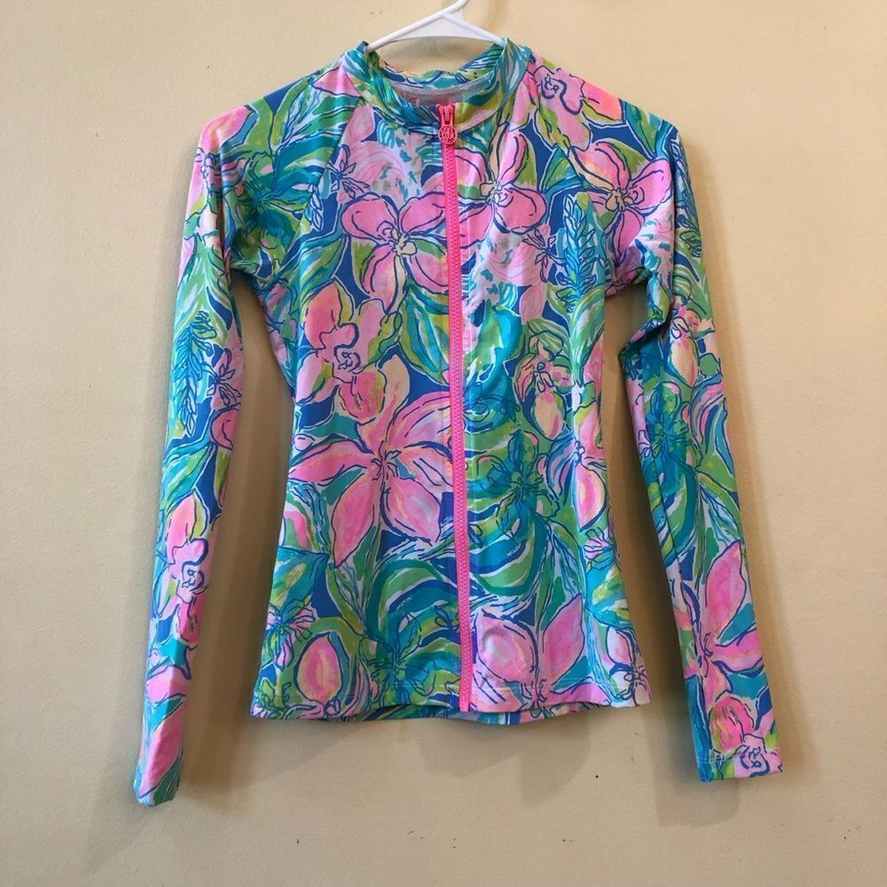 Lilly Pulitzer Zip Up Rashguard